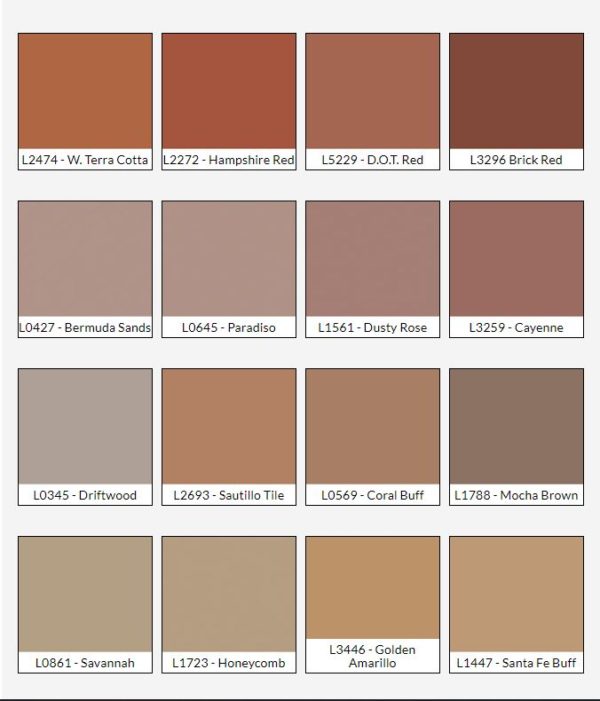 Butterfield Integral Concrete Color Chart 1