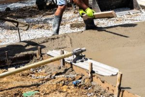 Pouring Concrete for Stamped Concrete Walkway and Driveway